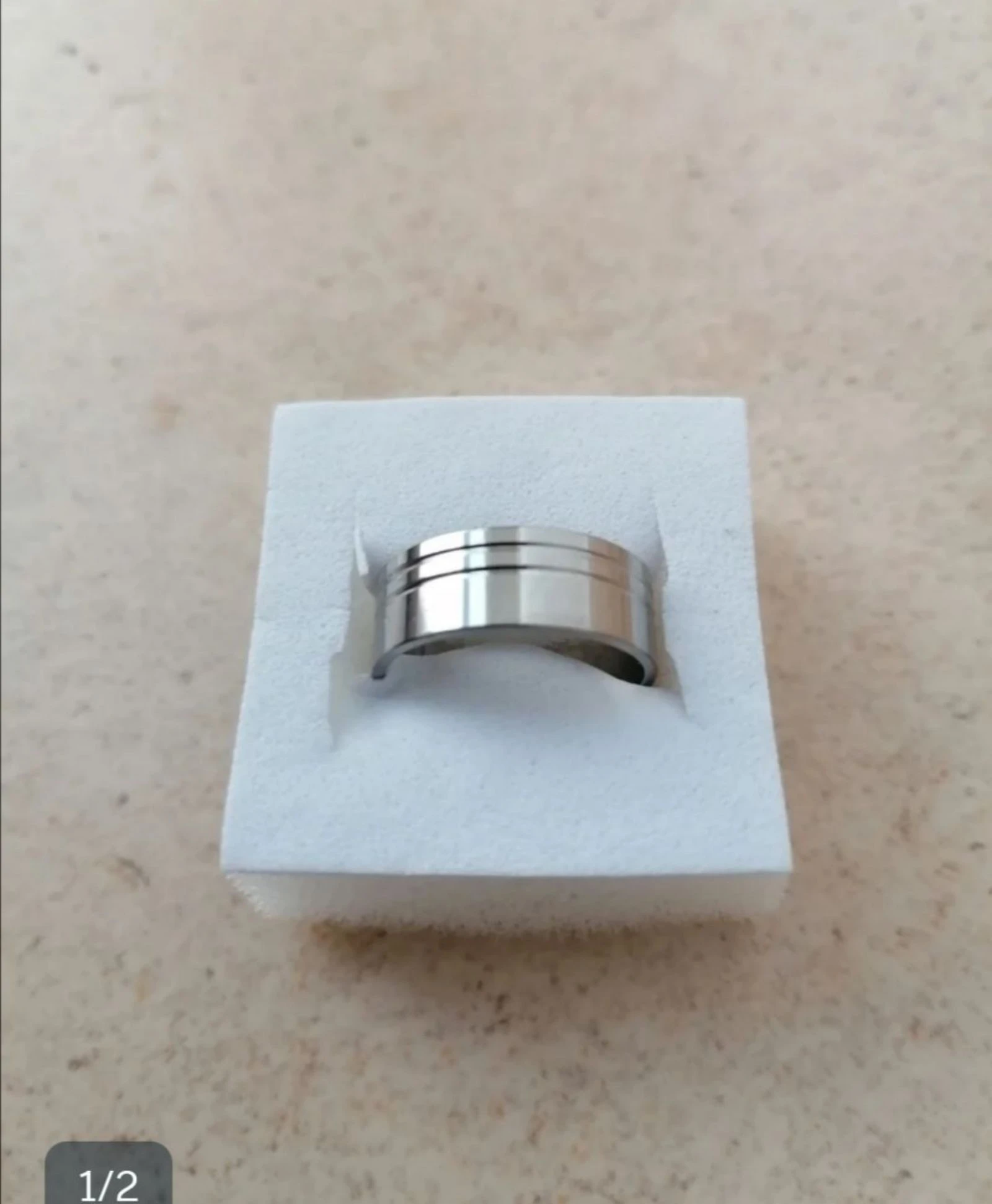 Anillo de acero unisex